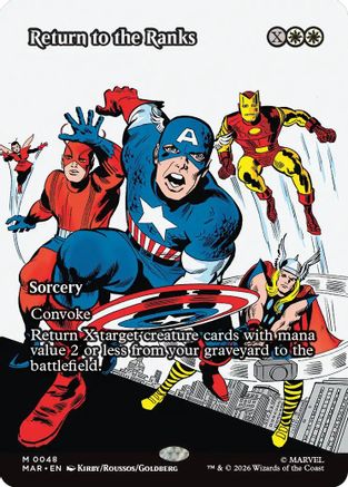 Return to the Ranks (Borderless) 48 Mythic Marvel Universe Eternal-Legal NM/M