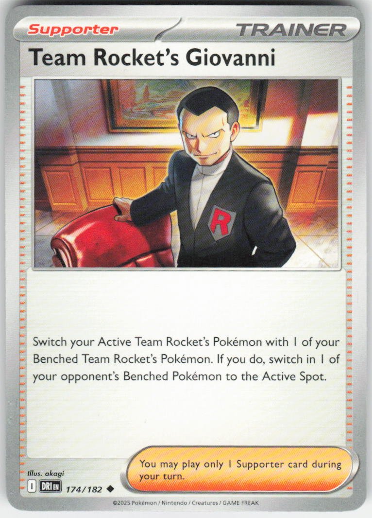 Team Rocket's Giovanni Uncommon SV10: Destined Rivals 174/182 NM (Back)