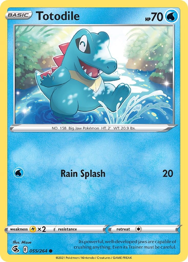 Totodile 055/264 Common Reverse Holo Fusion Strike NM/LP