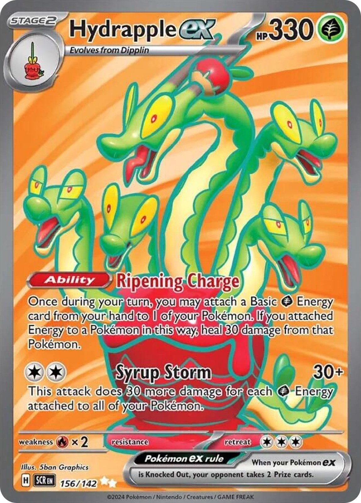 Hydrapple ex 156/142 Ultra Rare Stellar Crown NM/M