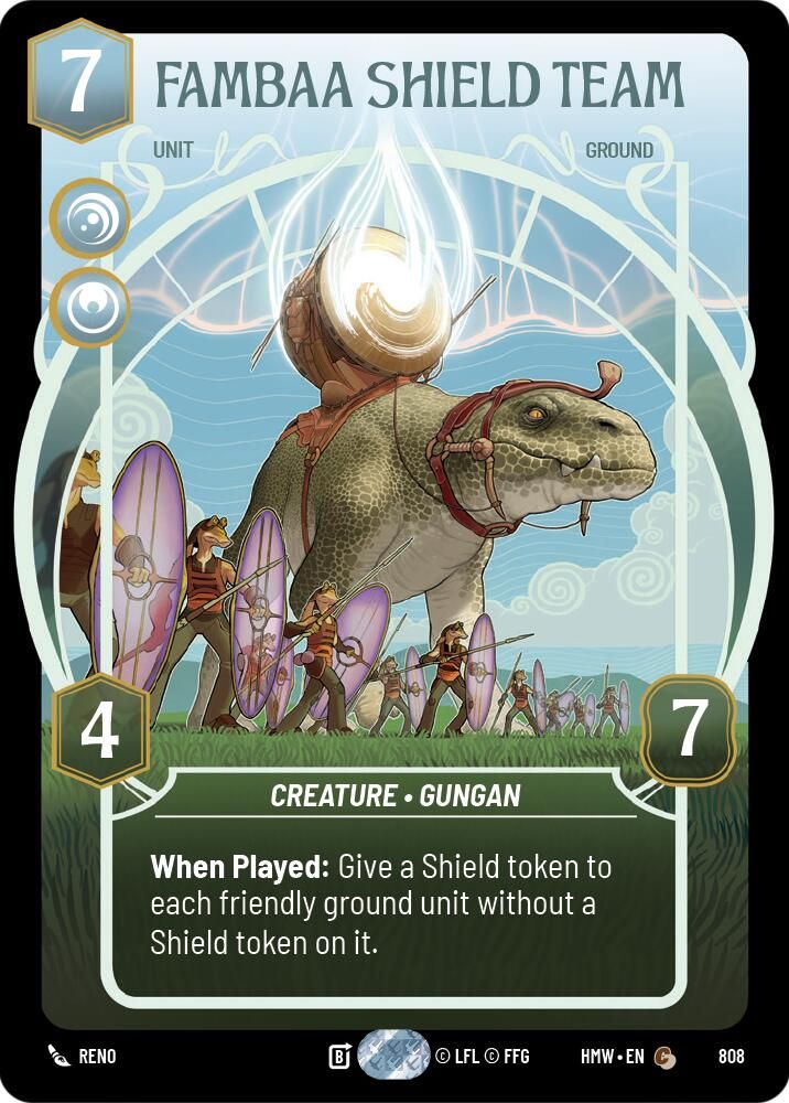 Fambaa Shield Team (Prestige) 808 Common Homeworlds NM/M