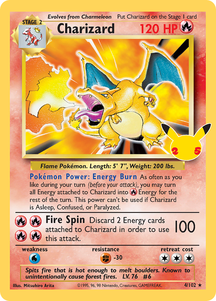 Charizard 4/102 Classic Collection Celebrations: Classic Collection NM/M