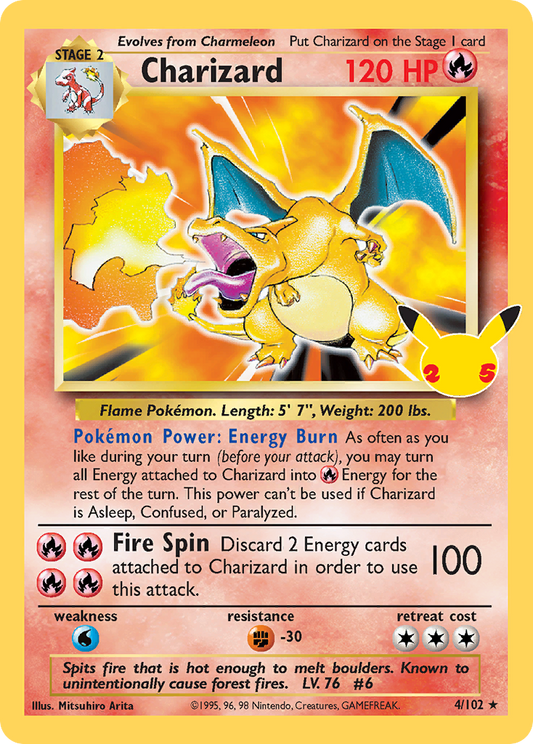 Charizard 4/102 Classic Collection Celebrations: Classic Collection NM/M