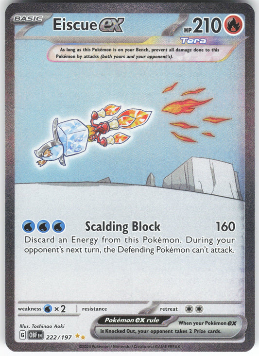 Eiscue ex - Special Illustration Rare SV03: Obsidian Flames 222/197 NM