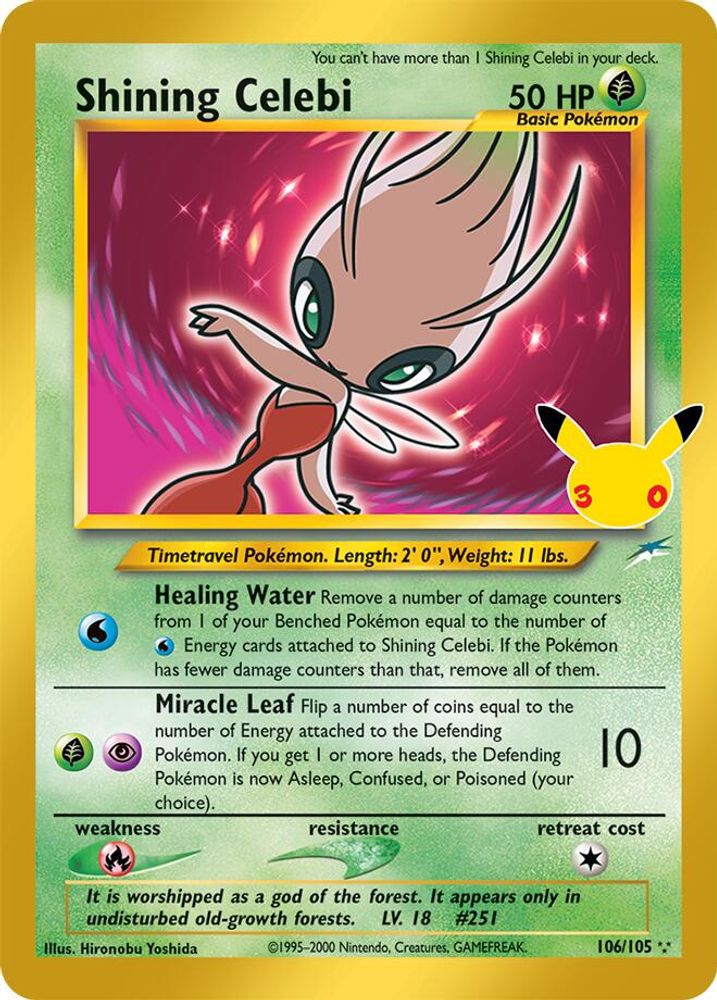 Shining Celebi 106/105 ME: 30th Celebration Classic Collection Holo NM/M