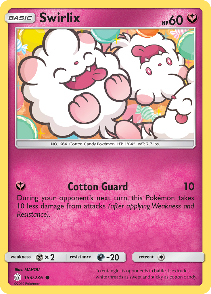 Swirlix 153/236 Common Reverse Holo Cosmic Eclipse NM/LP