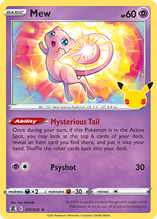 Mew 011/025 Rare Celebrations Holo NM/M
