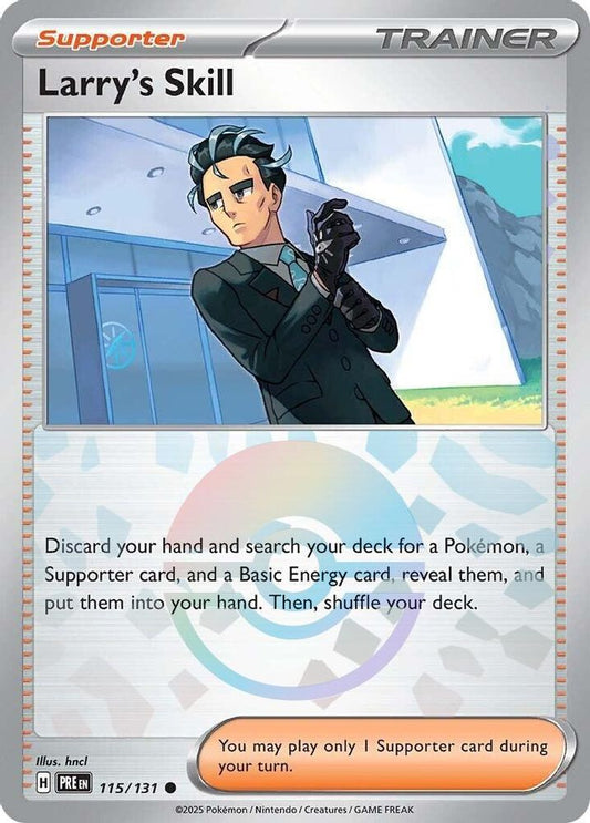 Larry's Skill (Poke Ball Pattern) 115/131 Common Prismatic Evolutions NM/M