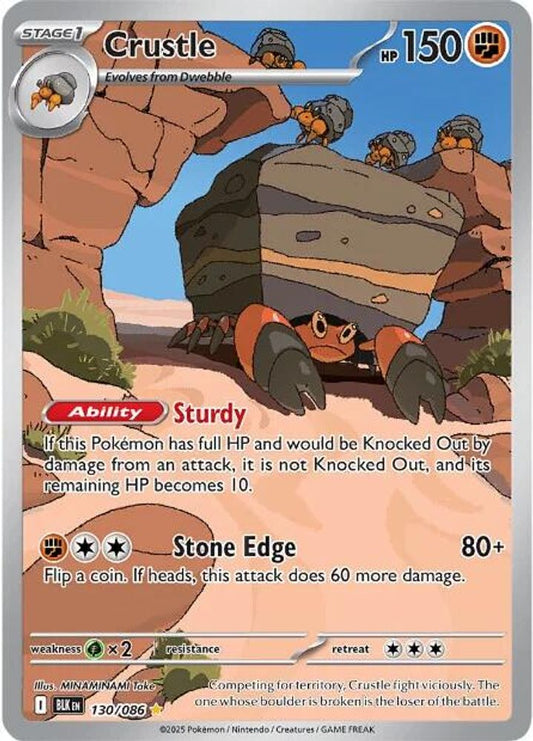 Crustle 130/086 Illustration Rare Black Bolt Holo NM/M