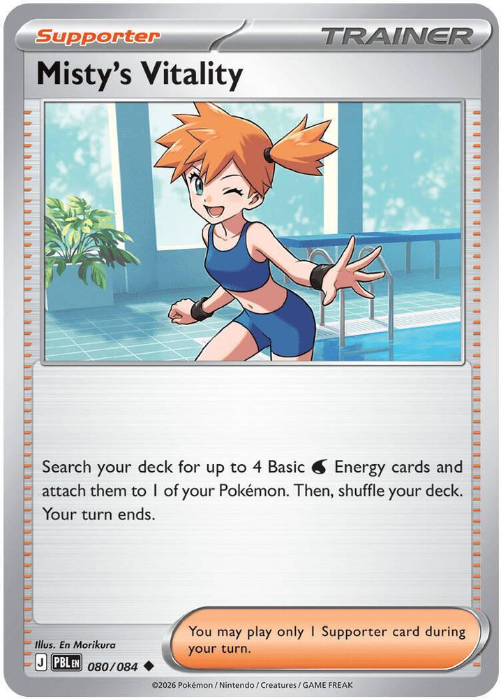 Misty's Vitality 080/084 Uncommon Reverse Holo Pitch Black NM/M