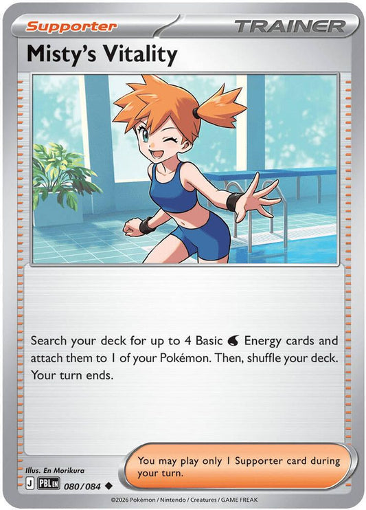 Misty's Vitality 080/084 Uncommon Reverse Holo Pitch Black NM/M