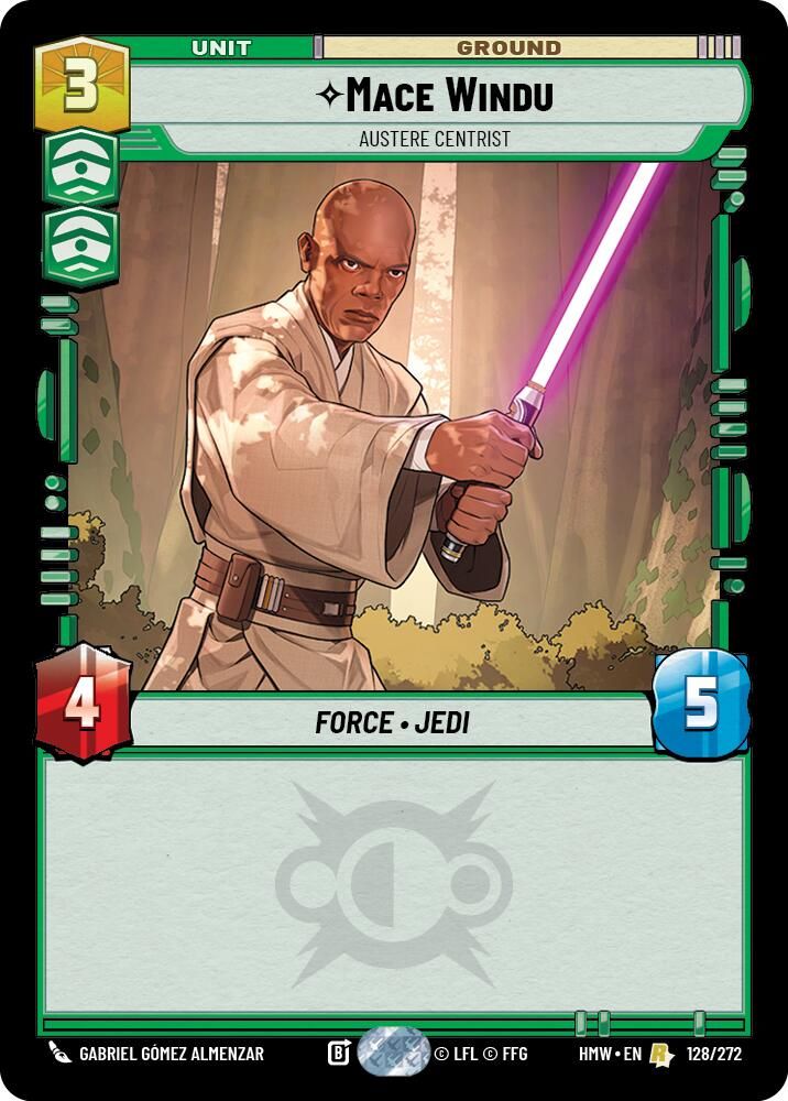 Mace Windu - Austere Centrist 128/272 Rare Homeworlds NM/M
