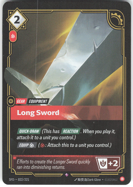 Long Sword Rare Spiritforged 022/221 NM