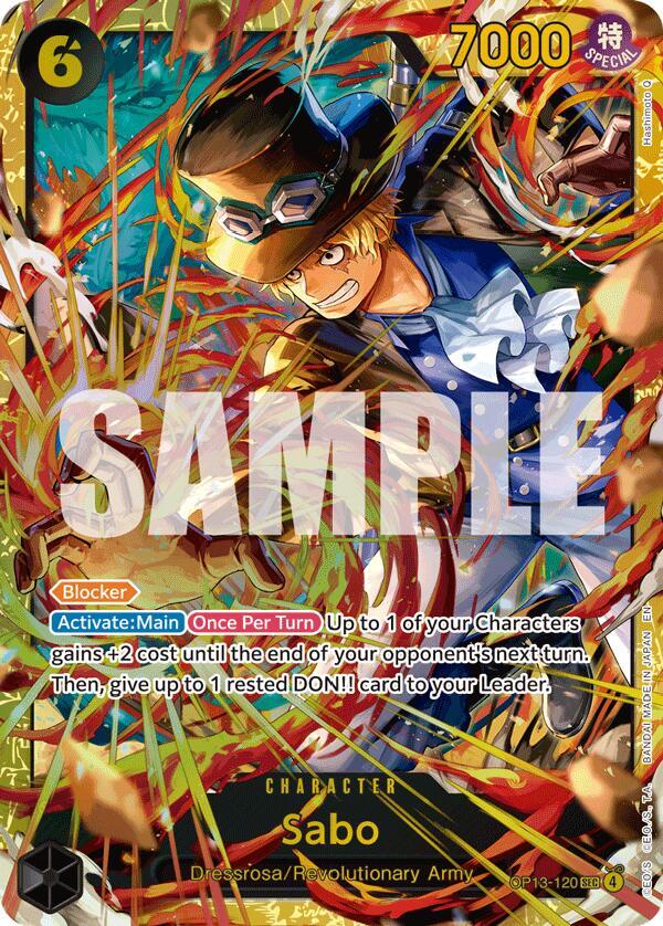 Sabo (120) OP13-120 Secret Rare Foil Carrying On His Will NM/M