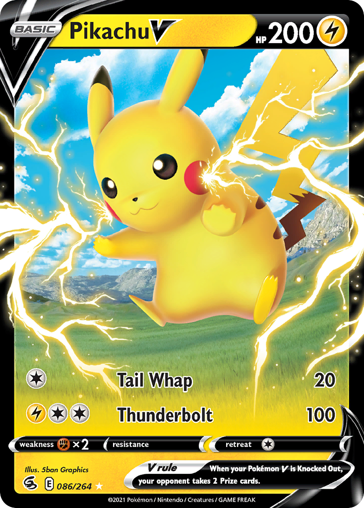 Pikachu V 086/264 V Rare Fusion Strike Holo NM/M