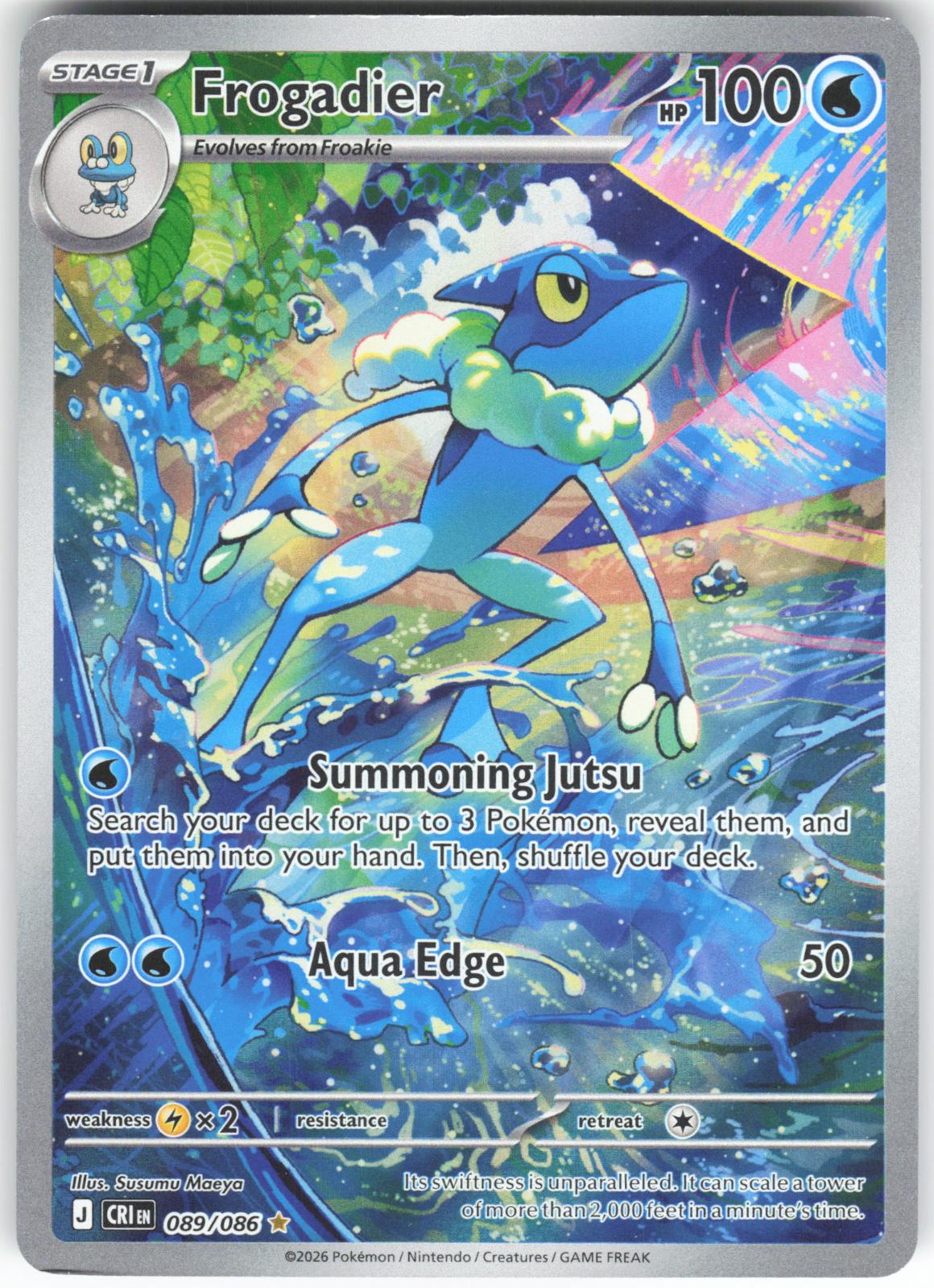 Frogadier 089/086 Illustration Rare Chaos Rising Holo LP