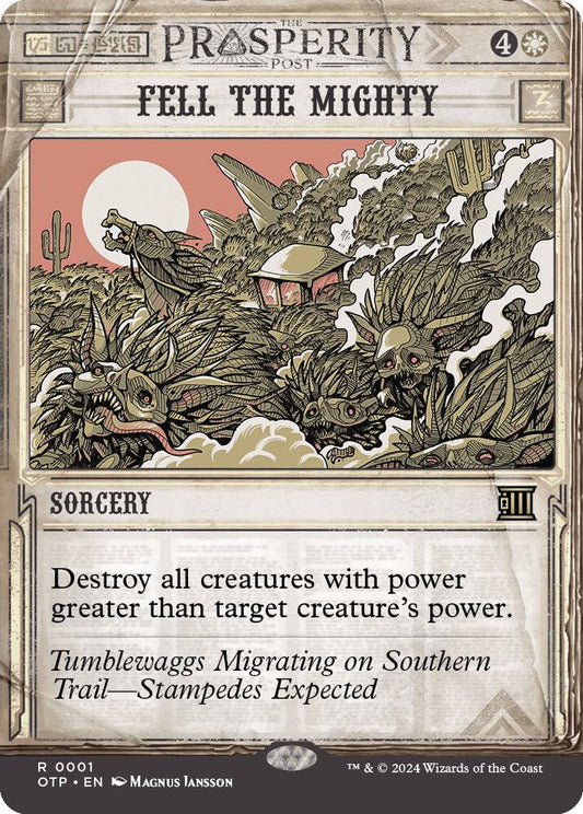 Fell the Mighty 1 Rare Outlaws of Thunder Junction: Breaking News NM/M