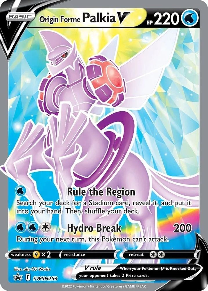 Origin Forme Palkia V SWSH253 Promo Sword & Shield Promo Holo NM/M