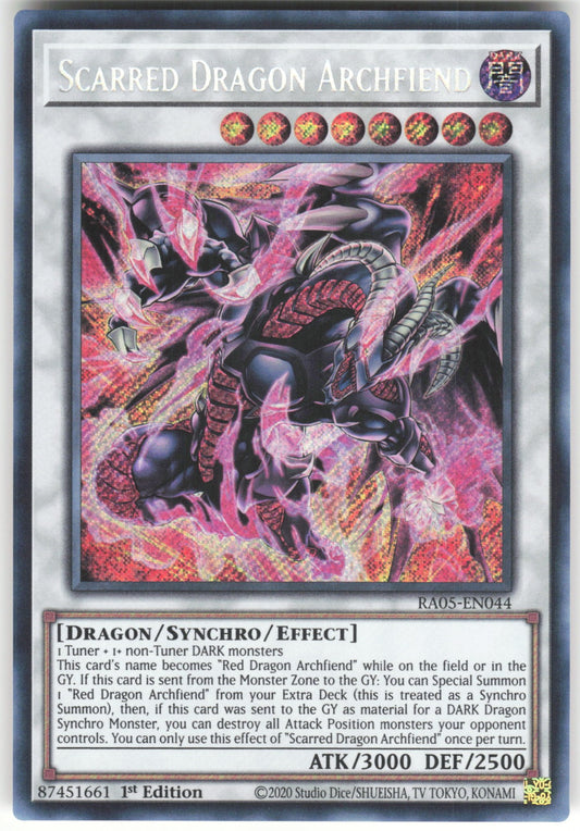 Scarred Dragon Archfiend (Secret Rare) Secret Rare Rarity Collection 5 RA05-EN044 NM