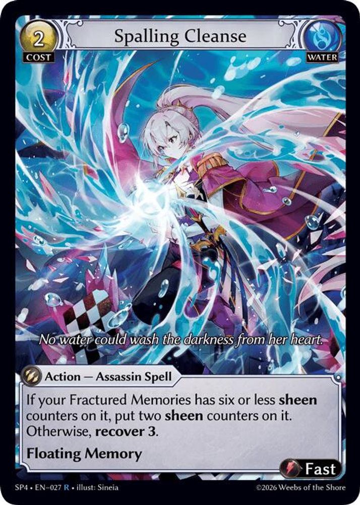 Spalling Cleanse 027 Rare Foil Supporter Pack 4 NM/M