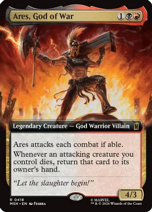 Ares, God of War (Extended Art) 418 Foil Rare Marvel Super Heroes NM/M