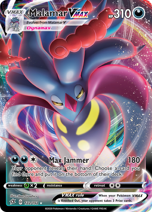 Malamar VMAX 122/192 VMAX Rare Rebel Clash Holo NM/M