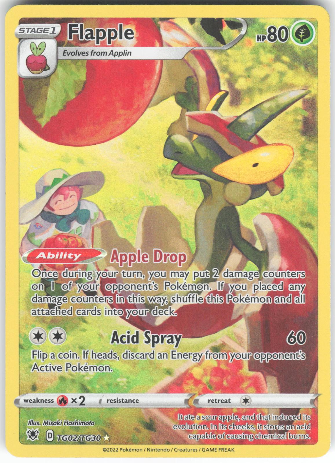 Flapple TG02/TG30 Trainer Gallery Rare Astral Radiance Trainer Gallery Holo LP