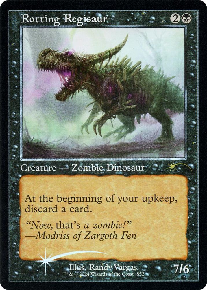 Rotting Regisaur (Retro Frame) 852 Rare Foil Secret Lair Drop Series Holo NM/M
