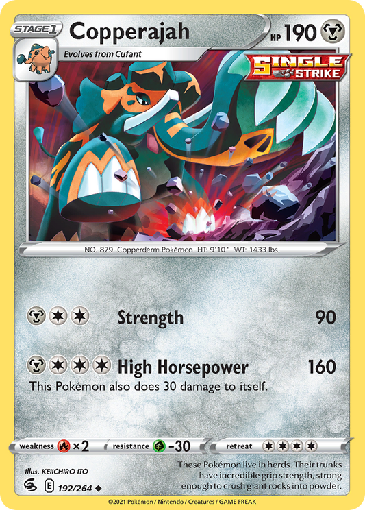 Copperajah 192/264 Uncommon Reverse Holo Fusion Strike NM/LP