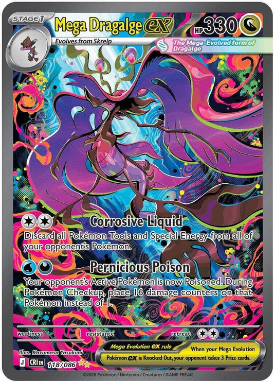 Mega Dragalge ex 118/086 Special Illustration Rare Chaos Rising Holo NM/M