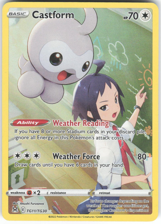 Castform TG11/TG30 Trainer Gallery Rare Lost Origin Trainer Gallery Holo LP