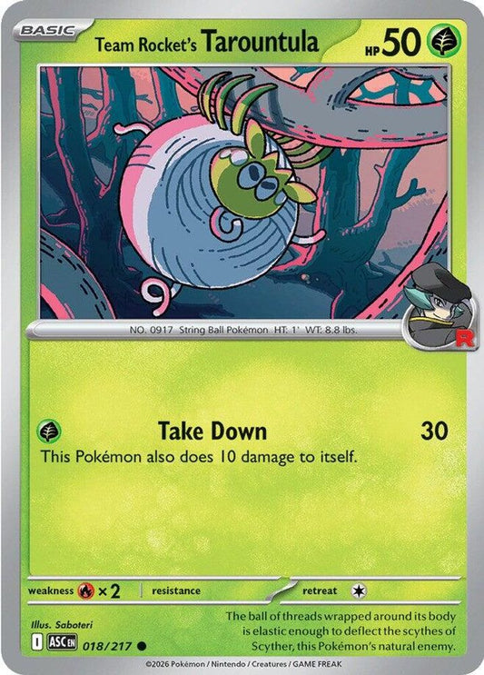 Team Rocket's Tarountula 018/217 Common Ascended Heroes NM/M