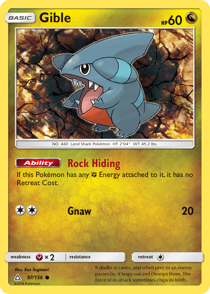 Gible 97/156 Common Ultra Prism NM/LP