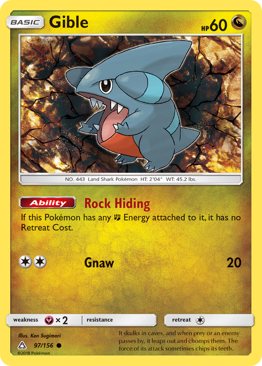 Gible 97/156 Common Ultra Prism NM/LP