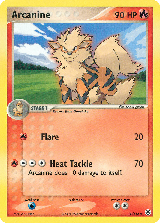 Arcanine 18/112 Rare FireRed & LeafGreen LP