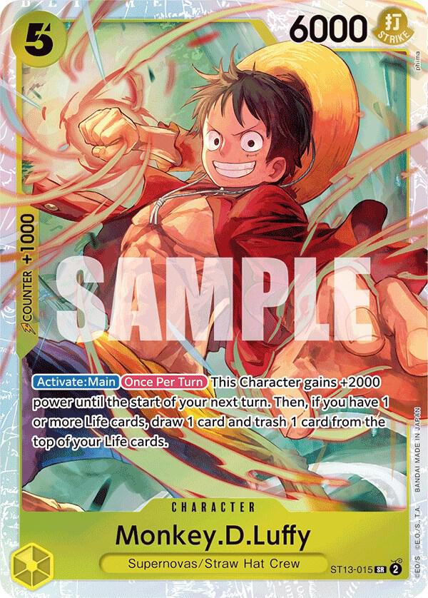 Monkey.D.Luffy (015) ST13-015 Super Rare Ultra Deck: The Three Brothers NM/M