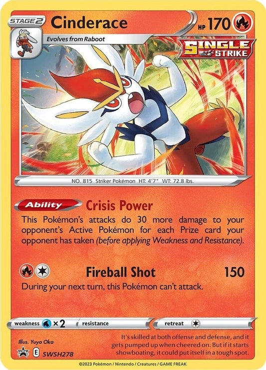 Cinderace SWSH278 Promo Sword & Shield Promo Holo NM/LP