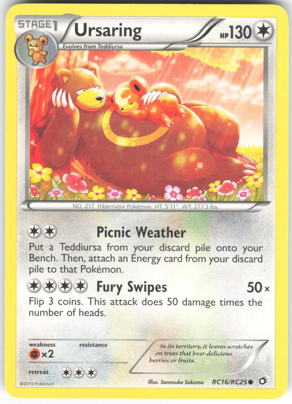 Ursaring RC16/RC25 Common Legendary Treasures: Radiant Collection Holo LP