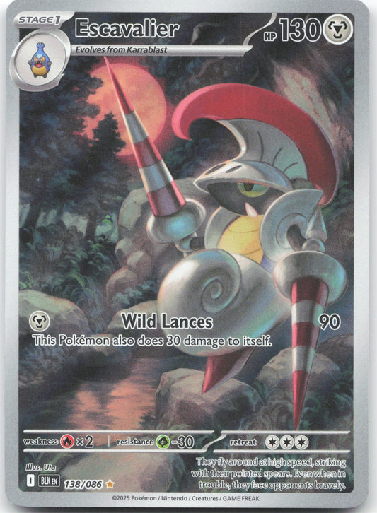 Escavalier - Illustration Rare SV: Black Bolt 138/086 NM