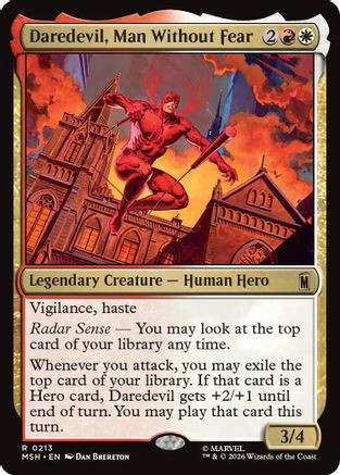 Daredevil, Man Without Fear 213 Foil Rare Marvel Super Heroes NM/M