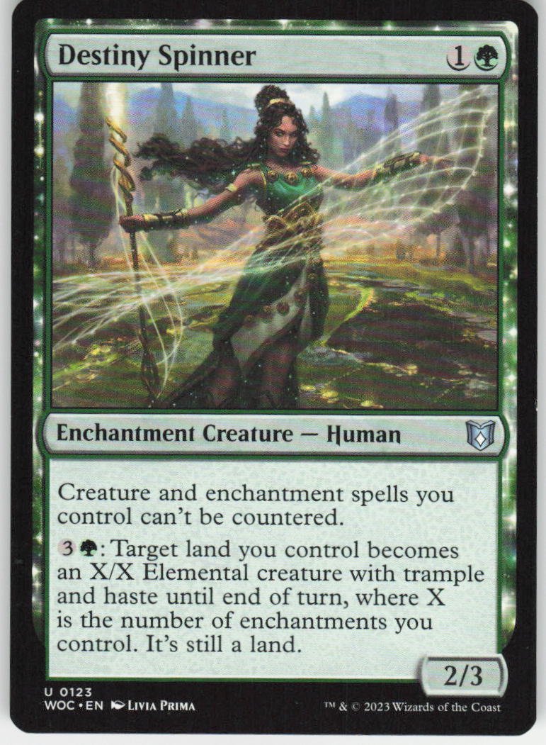 Destiny Spinner U Commander: Wilds of Eldraine 123 NM