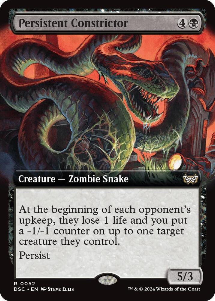 Persistent Constrictor (Extended Art) 52 Commander: Duskmourn: House of Horror NM/M
