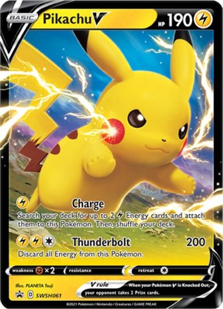 Pikachu V SWSH061 Promo Sword & Shield Promo Holo NM/M