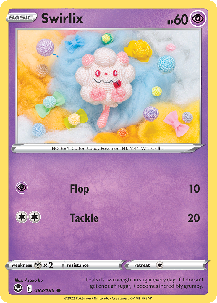 Swirlix 083/195 Common Reverse Holo Silver Tempest NM/LP