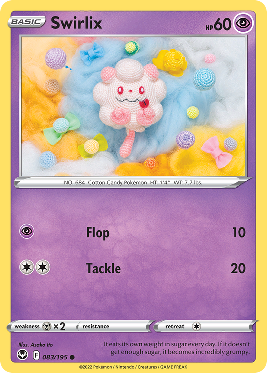 Swirlix 083/195 Common Reverse Holo Silver Tempest NM/LP