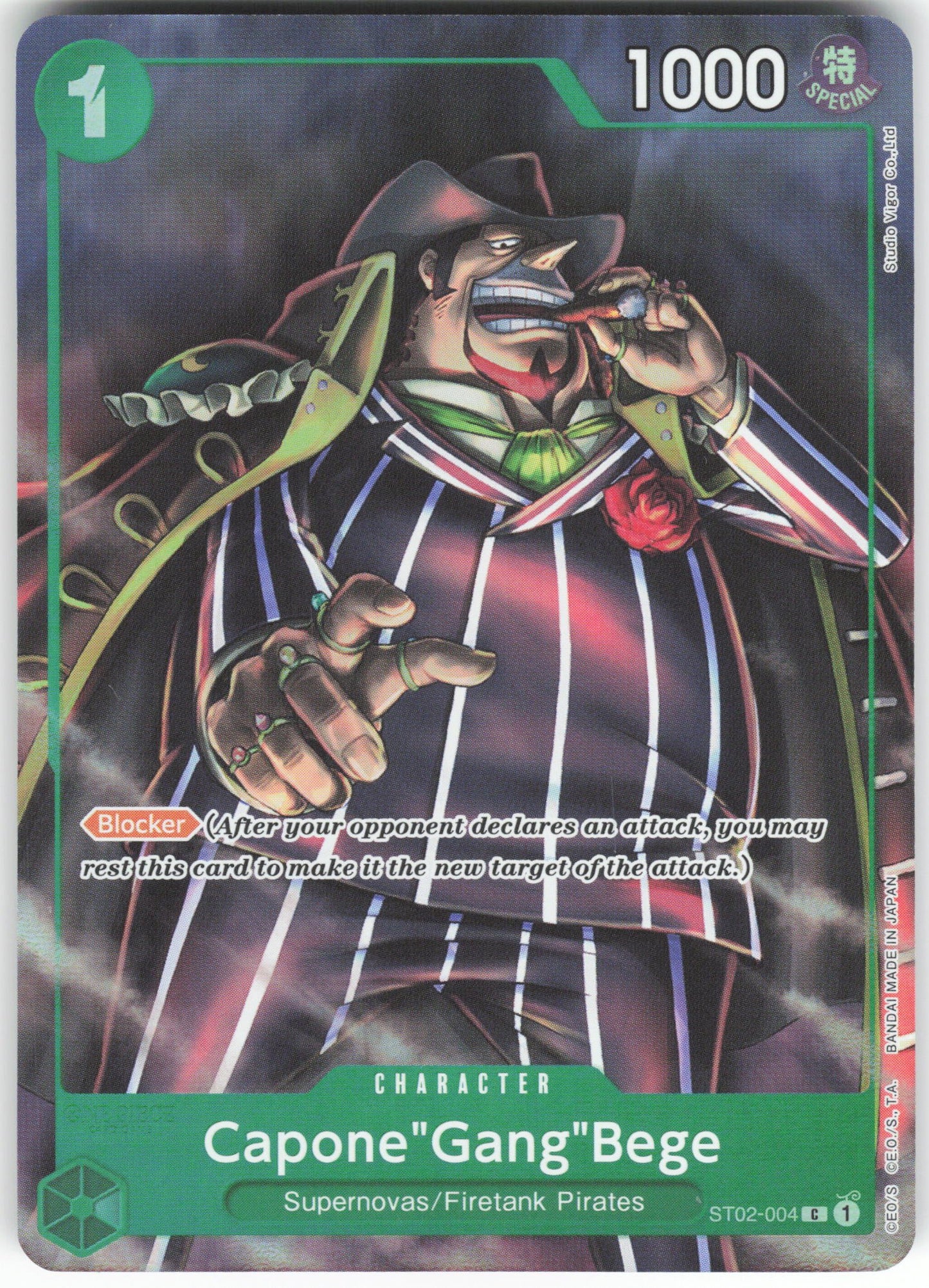 Capone"Gang"Bege (Premium Card Collection -Best Selection Vol. 2-) C One Piece Promotion Cards ST02-004 NM