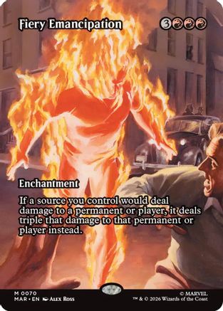 Fiery Emancipation (Borderless) 70 Mythic Marvel Universe Eternal-Legal NM/M