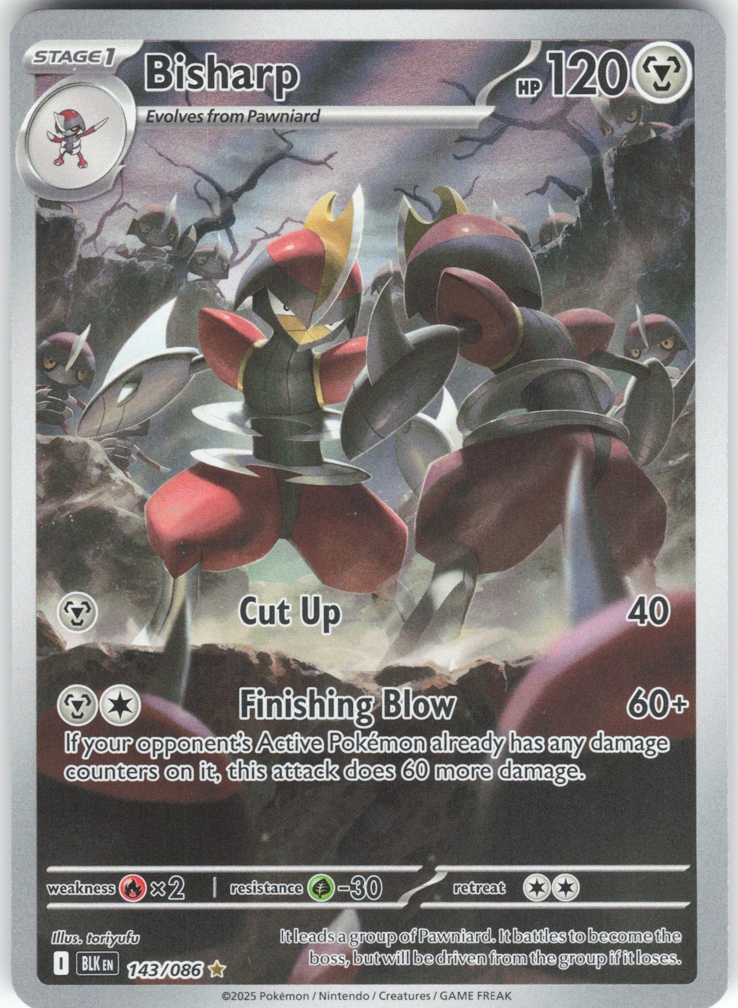 Bisharp - Illustration Rare SV: Black Bolt 143/086 NM