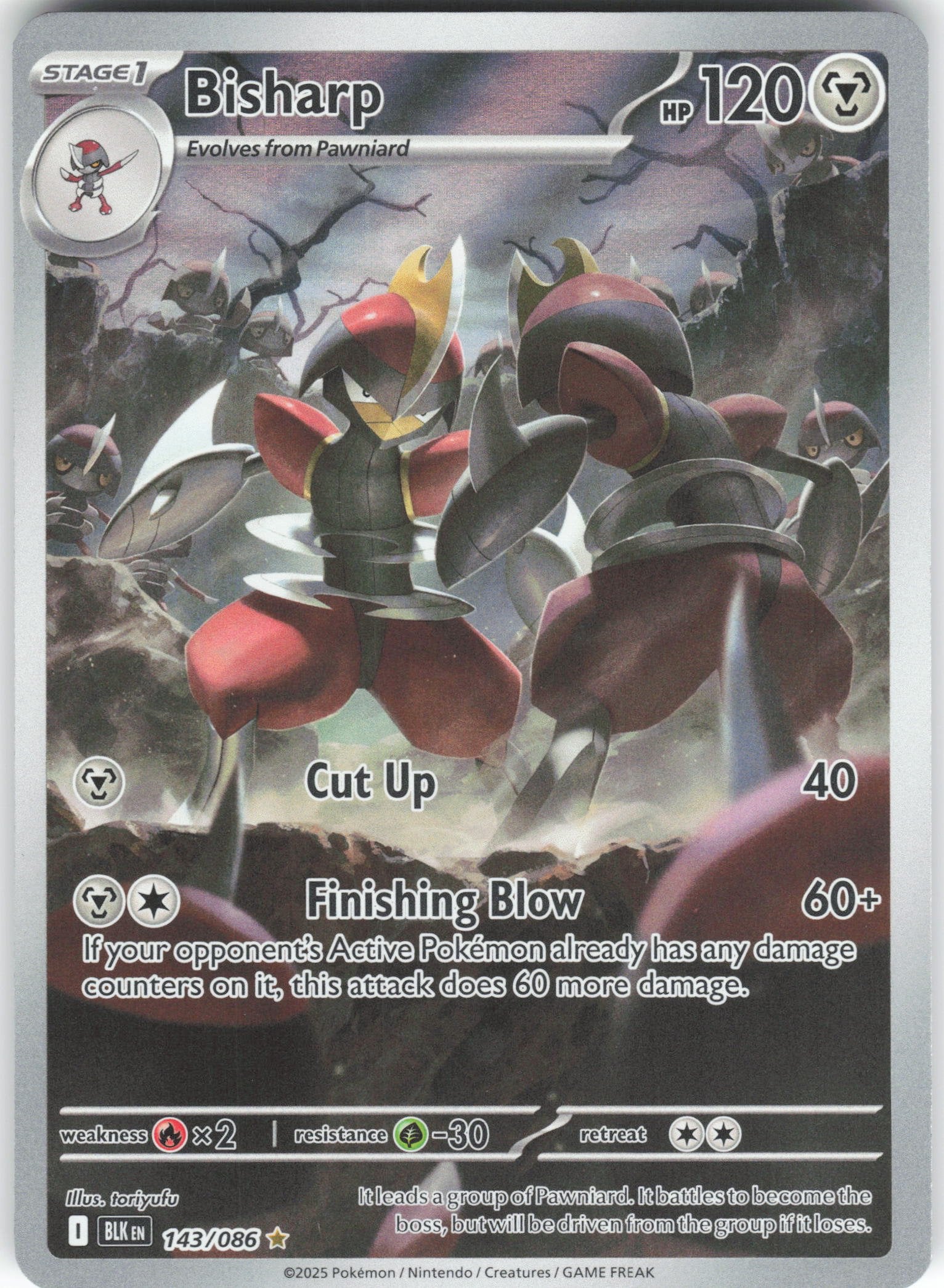 Bisharp - Illustration Rare SV: Black Bolt 143/086 NM