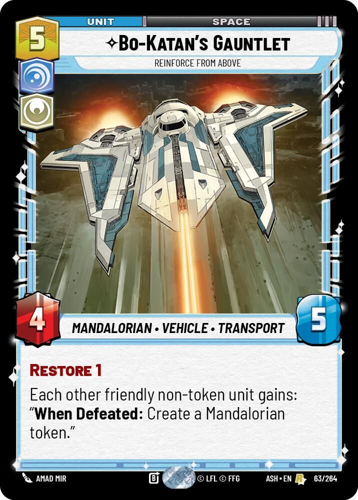 Bo-Katan's Gauntlet - Reinforce from Above 63/264 Rare Ashes of the Empire NM/M